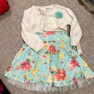 Spring dress with cardigan